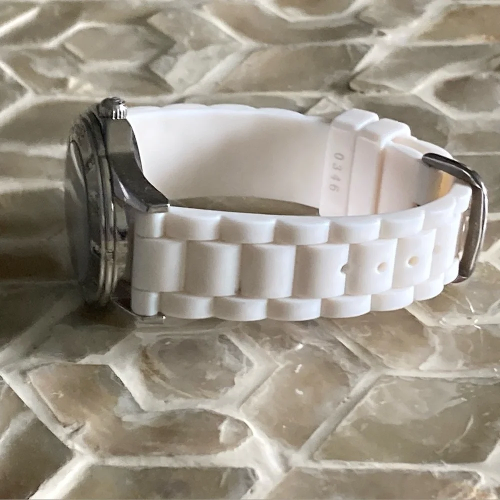 Juicy Couture Women's 1900670 Rich Girl White Jelly Watch w/Swarvoski crystals